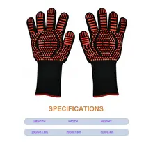 1 пара огнеупорных термостойких перчаток для микроволновой печи огнестойкие