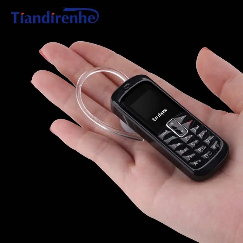 Tiandirenhe M9 мини беспроводные Bluetooth наушники гарнитура Dialer стерео карманный мобильный телефон микро sim-карта набор вызова pk bm50 bm70 - Цвет: black