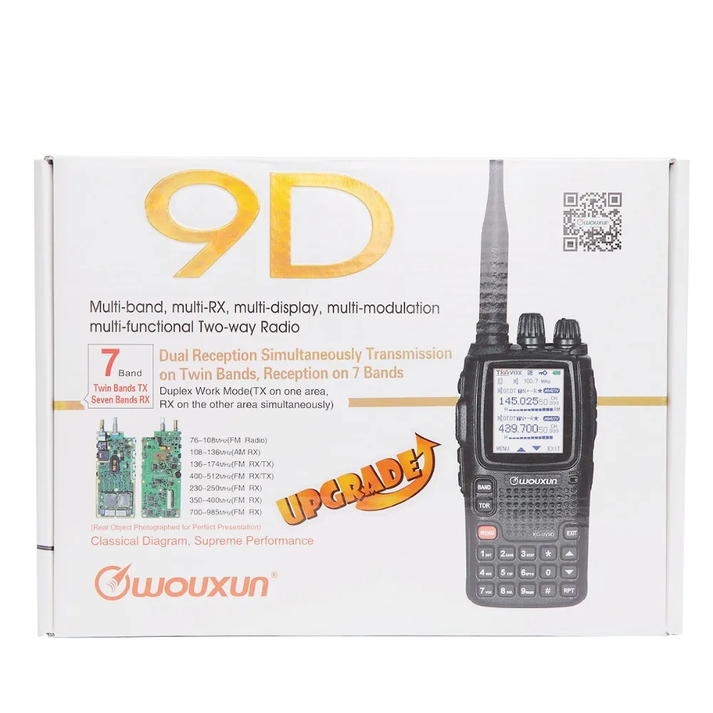 Wouxun KG-UV9D Plus обновленный Многофункциональный DTMF двухсторонний Raidos, 7 диапазонов, включая Воздушный диапазон 136-174 МГц/400-512 МГц