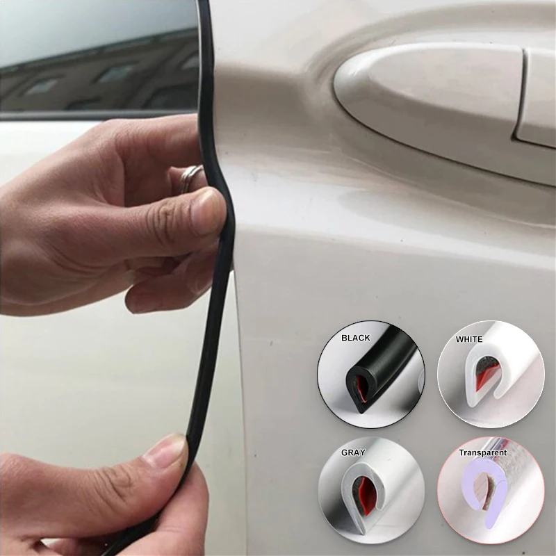 

5 Meters Car Hidden Door Edge Scratch Protector Strips Auto Stickers Protector Seal Strips Vehicle Door Mouldings 4 Colors 05545