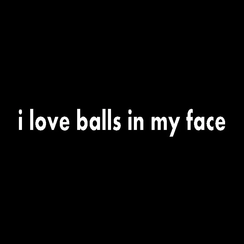 QYPF 20 см * 2 7 забавные виниловые ретро наклейки с надписью I Love Balls In My Face|Наклейки на
