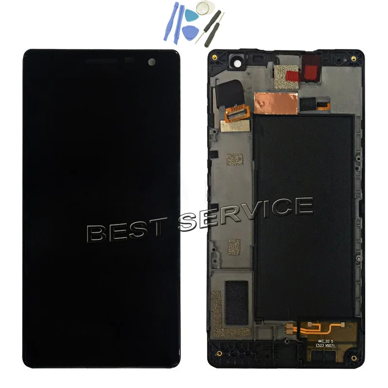 

For Nokia Lumia 730 735 LCD Display + Touch Screen Digitizer Assembly with bezel Frame