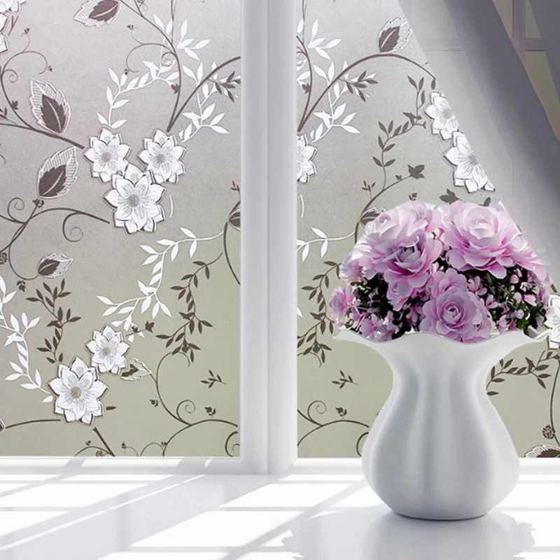 

Waterproof Frosted Opaque Glass Window Film Cover Window Privacy Adhesive Glass Stickers For Bedroom Home Decorative Film 9style