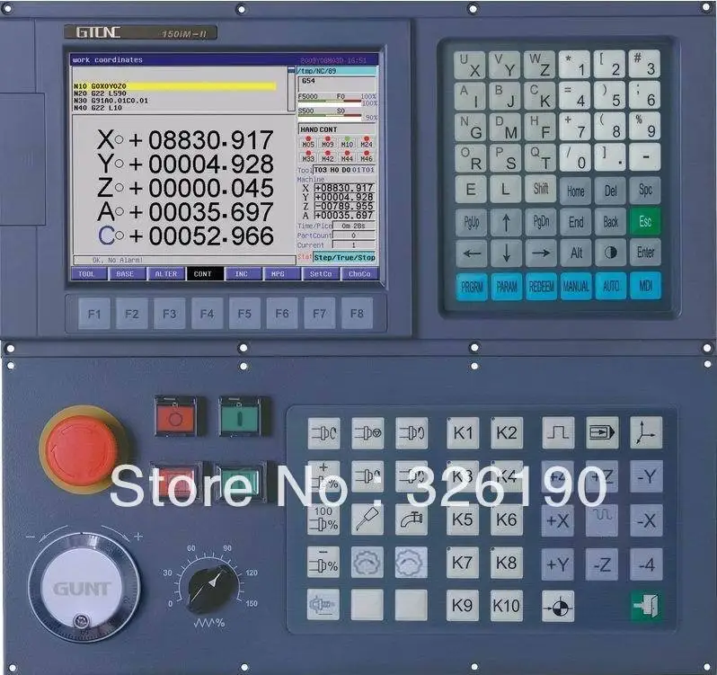 

CNC Controller for Milling&Machine Center, 4axis,8.4 inch TFT colorful LED CNC Controller, USB, RS232 DNC function
