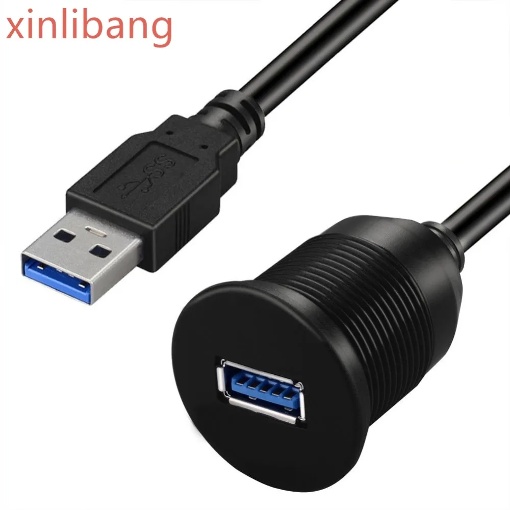 Автомобильный Кабель с одним портом USB 3 0 штекер-гнездо AUX водонепроницаемый