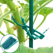 Зеленый Садовый привязанный пряжки фиксированные обвязочные зажимы обертывание растительный горшок знак садовый инструмент лоза Пряжка фиксированные овощные зажимы#007