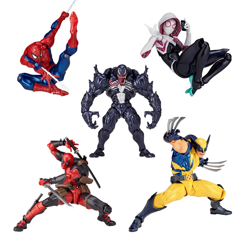 16 см Univers Super Heros Дэдпул ядовитый Человек-паук Гвен Железный человек Магнето Карнаж коллекционное движение фигурка игрушки