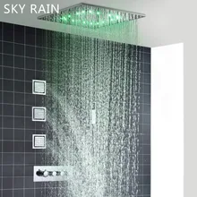 SKY RAIN 304SUS 500X500 мм многофункциональная насадка для душа с боковым распылителем для спа-душа с термостатическим клапаном