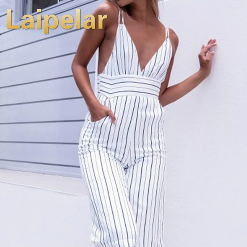 Striped summer jumpsuit Clearance
