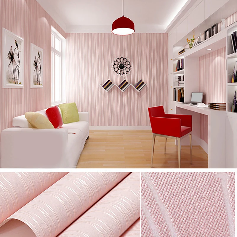 

25 Color Modern 3D Stripe Wallpaper for Walls Horizontal Striped Non-woven Wall Paper Rolls for Bedroom Living Room Home Decor