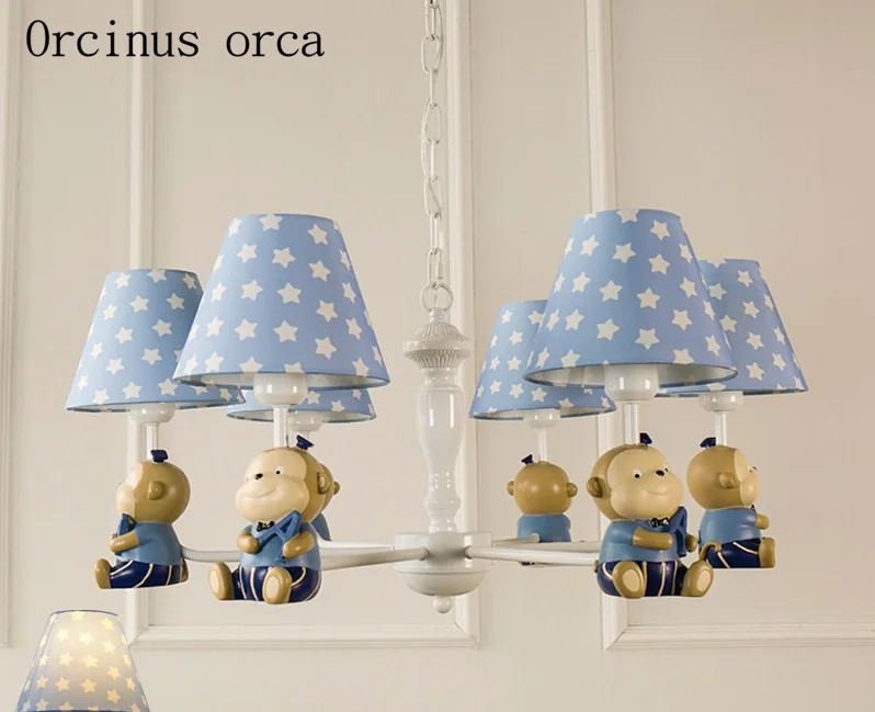 

Cartoon creation monkey chandelier boys and girls bedroom children's room light garden small fresh and lovely animals chandelier