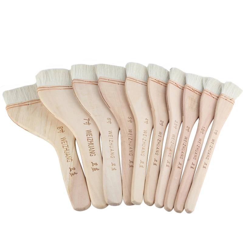 

1Piece Watercolor Brush High Quality Wooden Handle Paint Brush Goat Hair Paint Brushes For Wall Acrylic Oil Painting Supplies