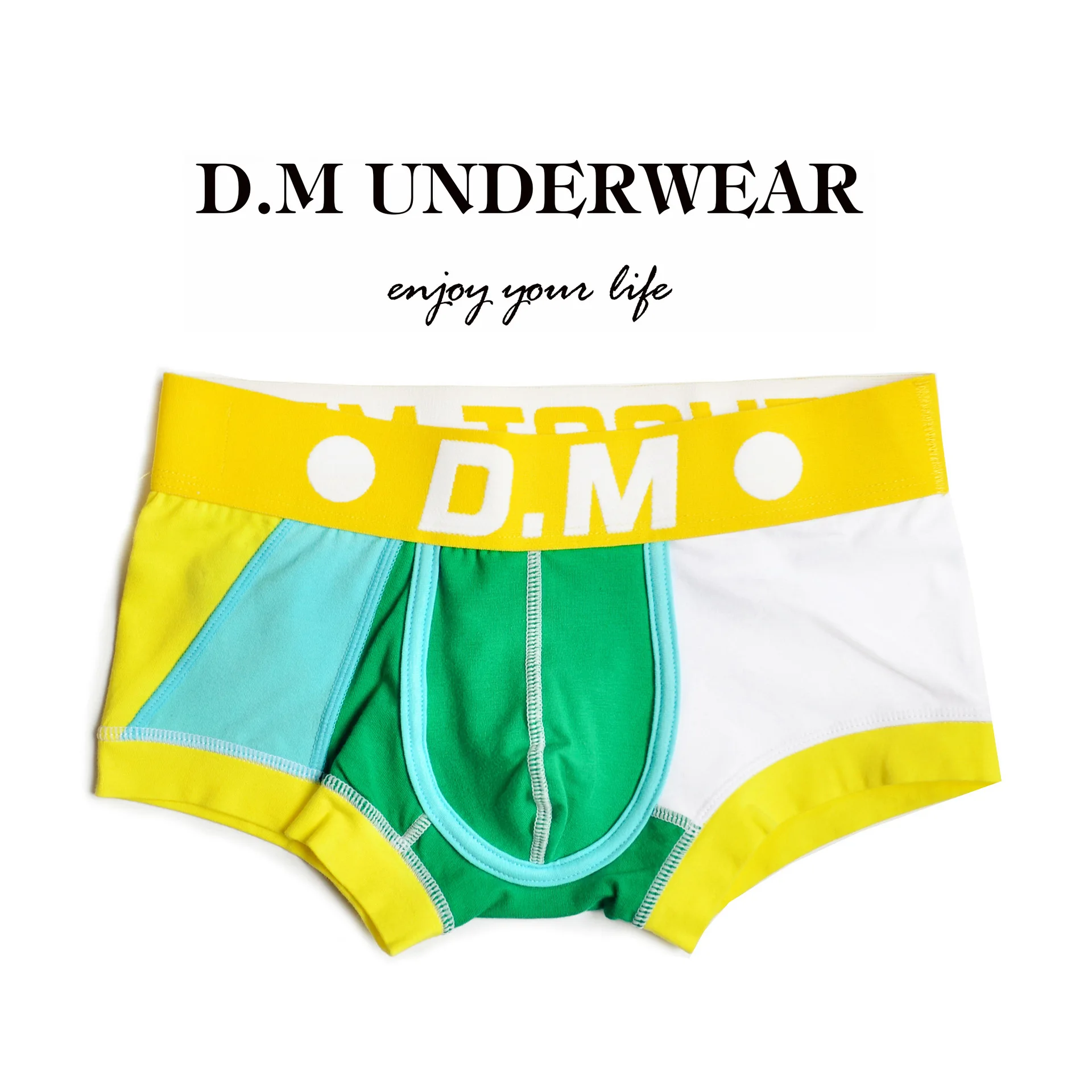 Lomonling 2019 Rushed Calzoncillos Hombre Boxer Men D.m Trend Personality Color Matching Youth Comfortable Cotton Men's Boxer