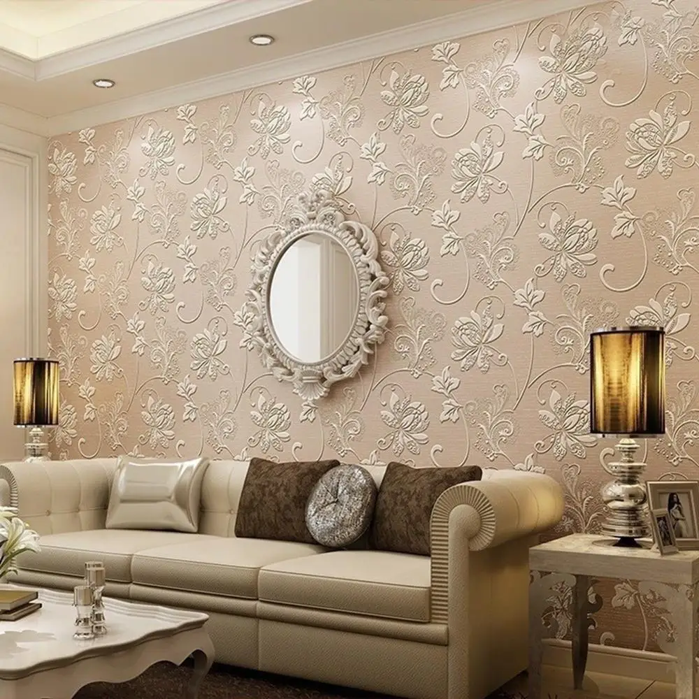 10m/roll Classic Luxury 3d Europe Style Floral Embossed Textured Wall Paper  Modern Wallpaper For Living Room Bedroom Home Decor - Wallpapers -  AliExpress