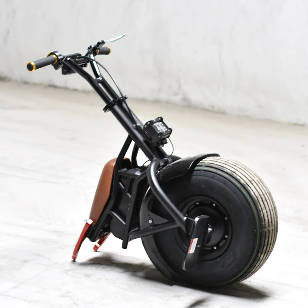 One wheel electric skate unicycle scooter with LED