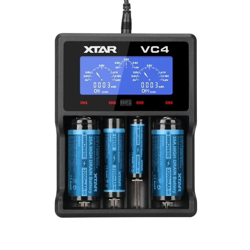 2018 XTAR VC4 зарядное устройство 3 7 В Интеллектуальный литий ионный аккумулятор 18650
