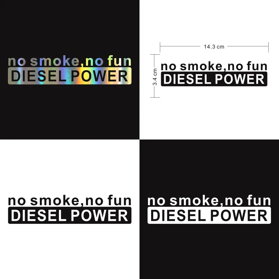 14.5CM3.4CM Fashion NO SMOKE NO FUN DIESEL POWER Vinyl Decoration Car Sticker Decals Graphical waterproof sticker (12)