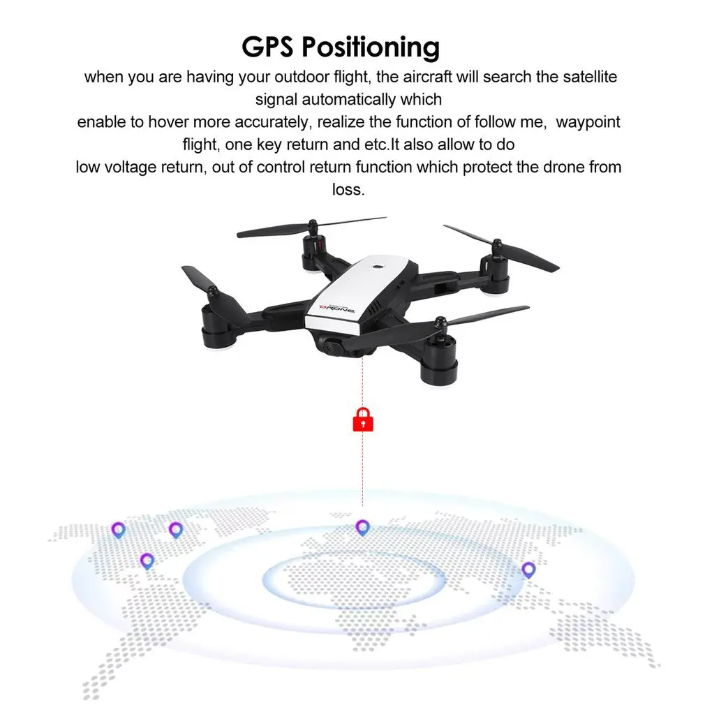 LH-X28GWF Мини Wi-Fi расстояние управления GPS FPV 4-RC оси для дрона с 720 P/1080 P HD камера светодиодный свет один ключ возврат 2/3 батареи RC