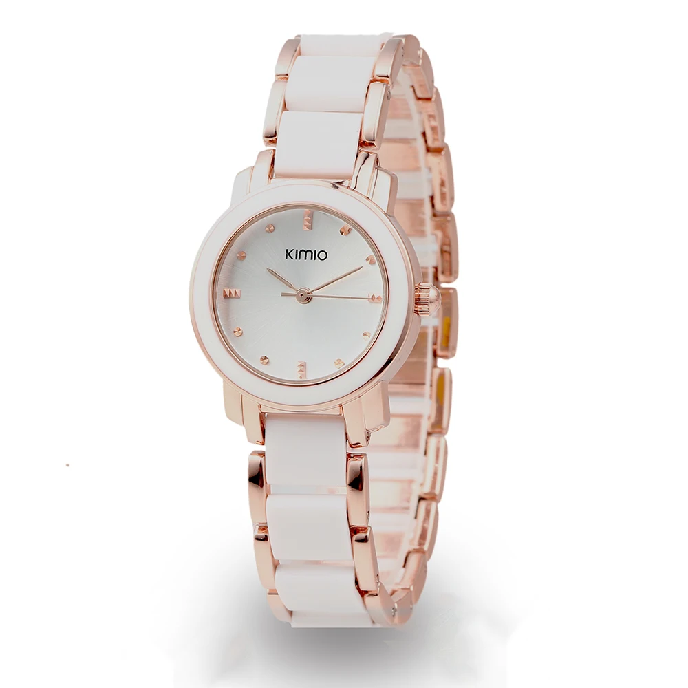 Hot Sales Kimio Retro Student Woman Watch and a half Ceramic Watch Quartz Bracelet Watch the