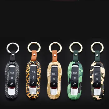 

New Camouflage Zinc Alloy Car Key Cases Fob Cover For Porsche Cayenne 911 996 Panamera Macan Boxster 986 987 981 Smart Keys