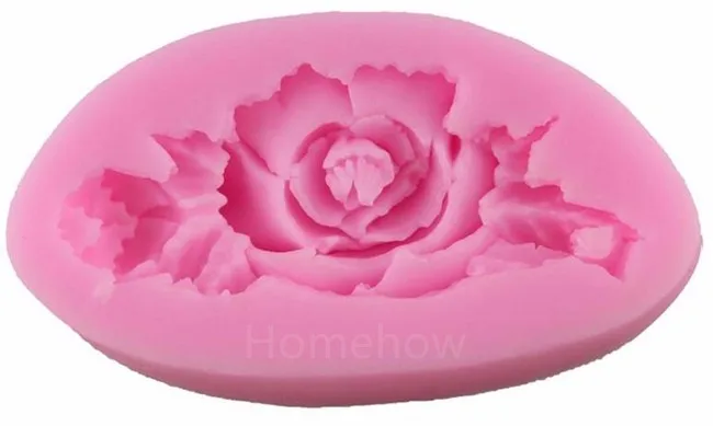 3D silicone mold rose 1 j