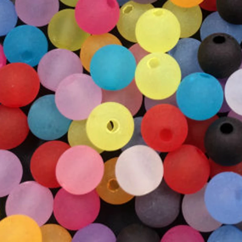 10mm 50pcs DIY Acrylic jelly bead candy color loose jewelry beads for