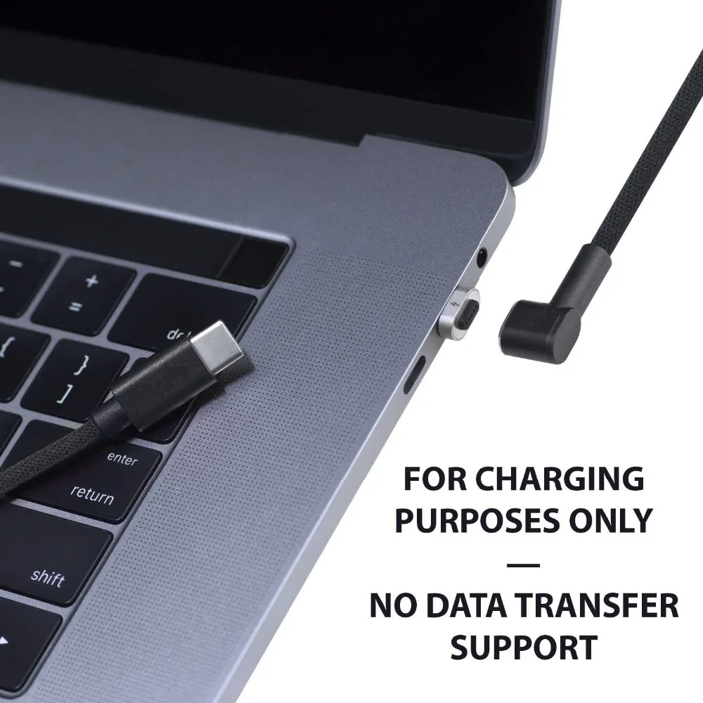 Магнитный адаптер USB C type-C на type-C PD 87W100W Быстрая зарядка L кабель для MacBook Pro, hp Spectre, lenovo Yoga, Dell XPS, MateBook