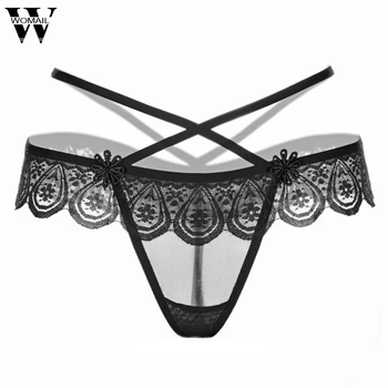 

Sexy Lace Low-Waist Hollow Underwear Women Thongs Panties G String Amazing