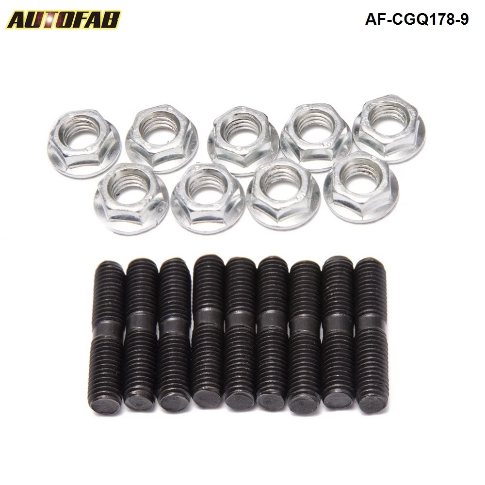9 x Turbo Studs + Nuts For Nissan Garrett Turbocharger T25 T28 RB26 SR20 CA18  AF-CGQ178