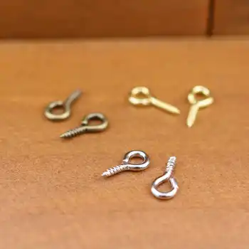 

30pieces 5*10mm Eye Bail Top Drilled Screw Eye Bail Pins Jewelry Findings