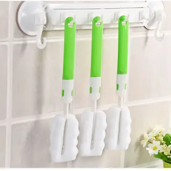 

Kitchen Handle Sponge Brush Bottle Baby Cup Glass Washing Cleaning Cleaner Tool