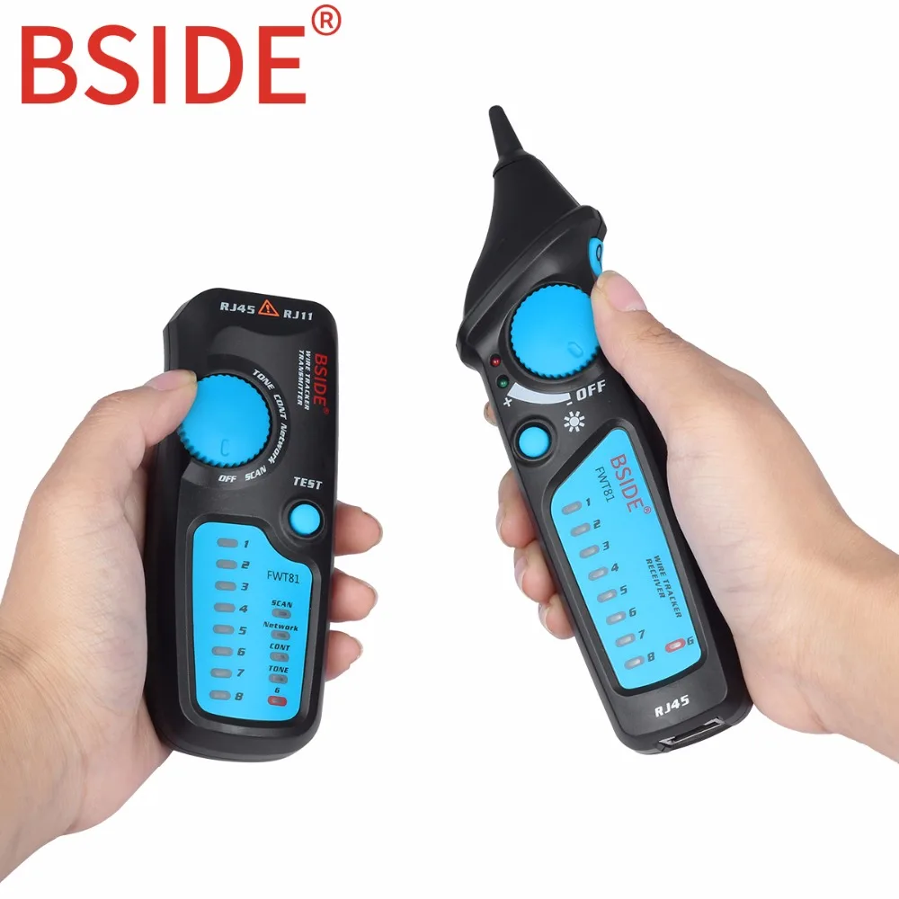 Bside FWT81 كابل المقتفي RJ45 RJ11 سلك الهاتف شبكة LAN التلفزيون الكهربائية خط الباحث الفاحص
