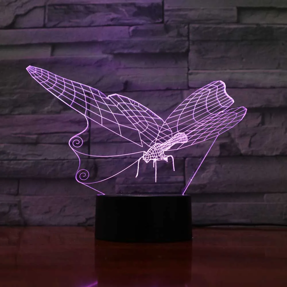 

Acrylic Flat 3D Night Light LED Decorative Desk Lamp Multicolored Touch Switch Luminaria Children Bedroom dream sleep Lighting