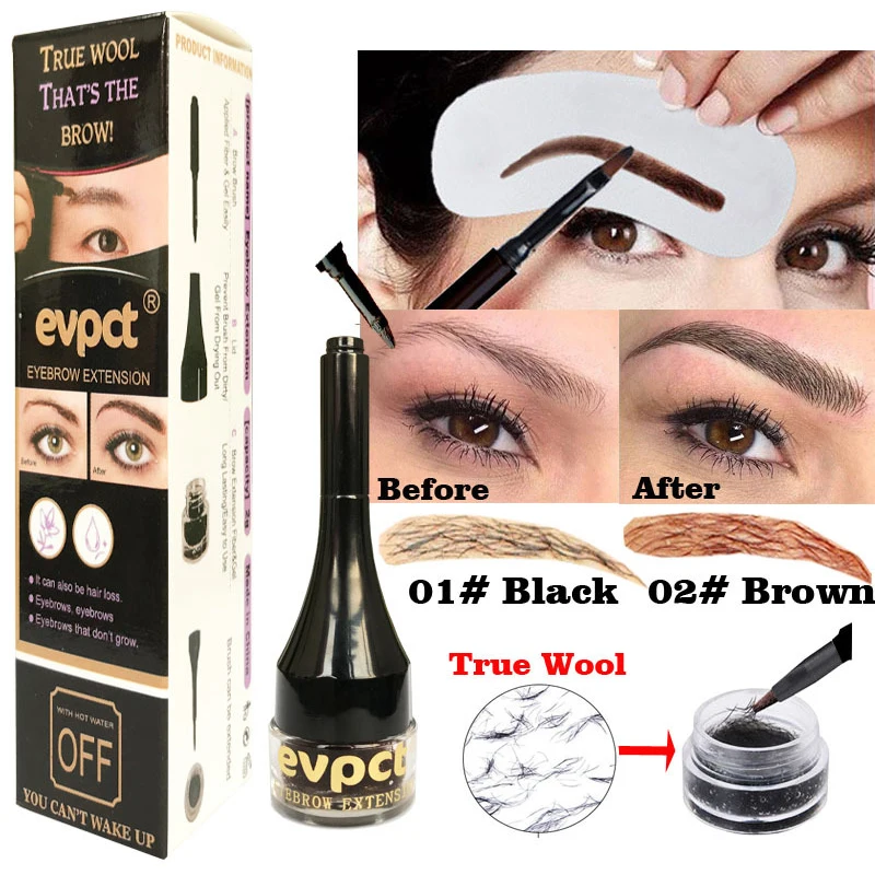 

Evpct Unisex 3D Eyebrow Extensions Gel Waterproof Eyebrow Pomade Fiber Building Brow Hair Gift Eyebrow card maquiagem TSLM2KDCW1
