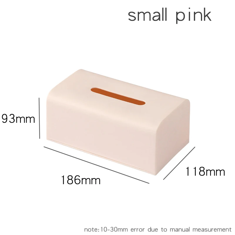 Пластиковая коробка для салфеток квадратный домашний контейнер для салфеток Автомобильный держатель для салфеток Чехол Органайзер для дома кухонный держатель простой стильный GUANYAO - Цвет: small pink