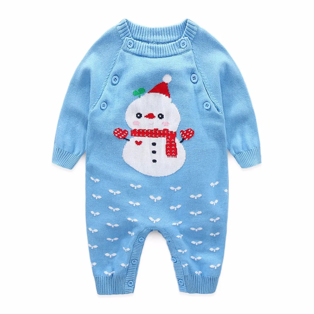I.K winter baby clothes infant rompers knitted cotton jumpsuit newborn