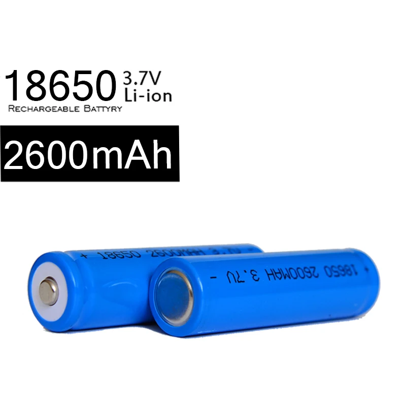 4 шт 2600mAh 3 7 v 18650 батареи синий цвет литий ионная аккумуляторная батарея для