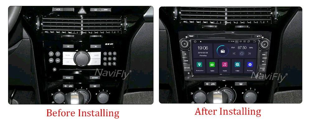 Top NaviFly Opel Android Car Multimedia Player 2 Din Android 9.0 Opel DVD GPS For Astra Meriva Vectra Antara Zafira Corsa Vauxhall 7