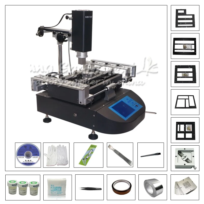 

HT R490 BGA Reballing Solder Station with 80MM 90MM Game Console BGA Kit Pack
