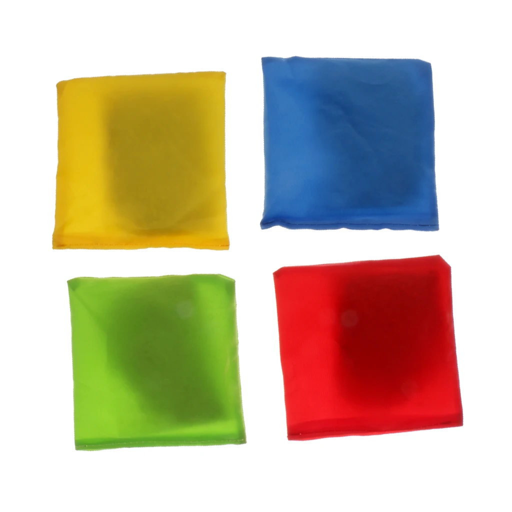 4pcs Mixed Color Set Double Layer Canvas Cornhole Bag Bean Bag for Backyard Tossing Corn Hole Family Game