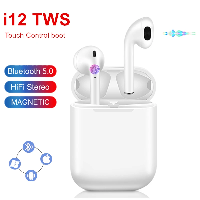 

i12 tws 2019 Mini Wireless Headphones Bluetooth Earphone Stereo Music wireless bluetooth Headset pk i10 tws for All Smart Phone