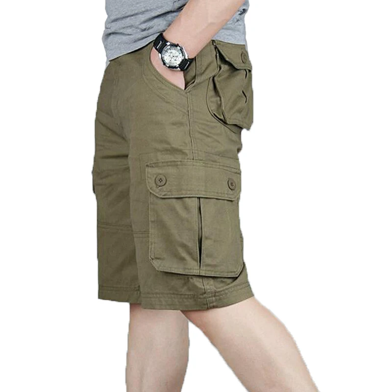Мужские летние повседневные шорты Карго в стиле хип-хоп, мужские шорты для бега, военные короткие брюки, большие размеры 46, спортивные штаны
