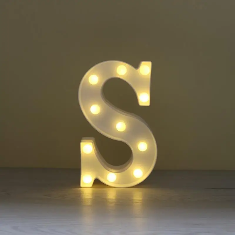 Yfashion 3D 26 алфавит светодиодный свет Marquee знак настенная лампа в помещение подвесной ночник для свадьбы День рождения светодиодные лампочки