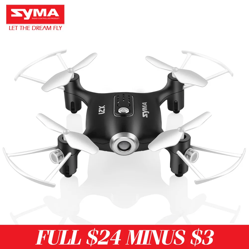 Buy Cheap Mini Drone gps 2017 With Camera SYMA X20 2.4G 4CH 6-AIX Quadcopter Battery Operated Light Controller HD Helicopter Black White