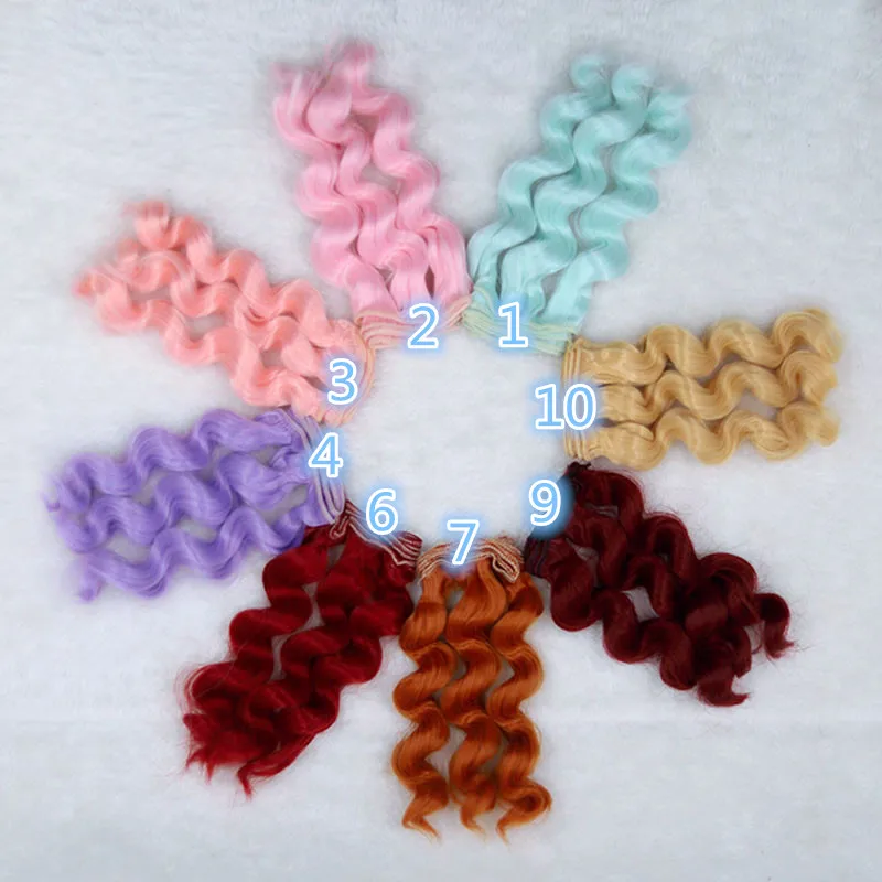 

15cm*100cm hairs for dolls loove wave Doll wigs for 1/3 1/4 1/6 BJD SD Ye Luoli Chole DIY doll Wigs curly hair doll accessories