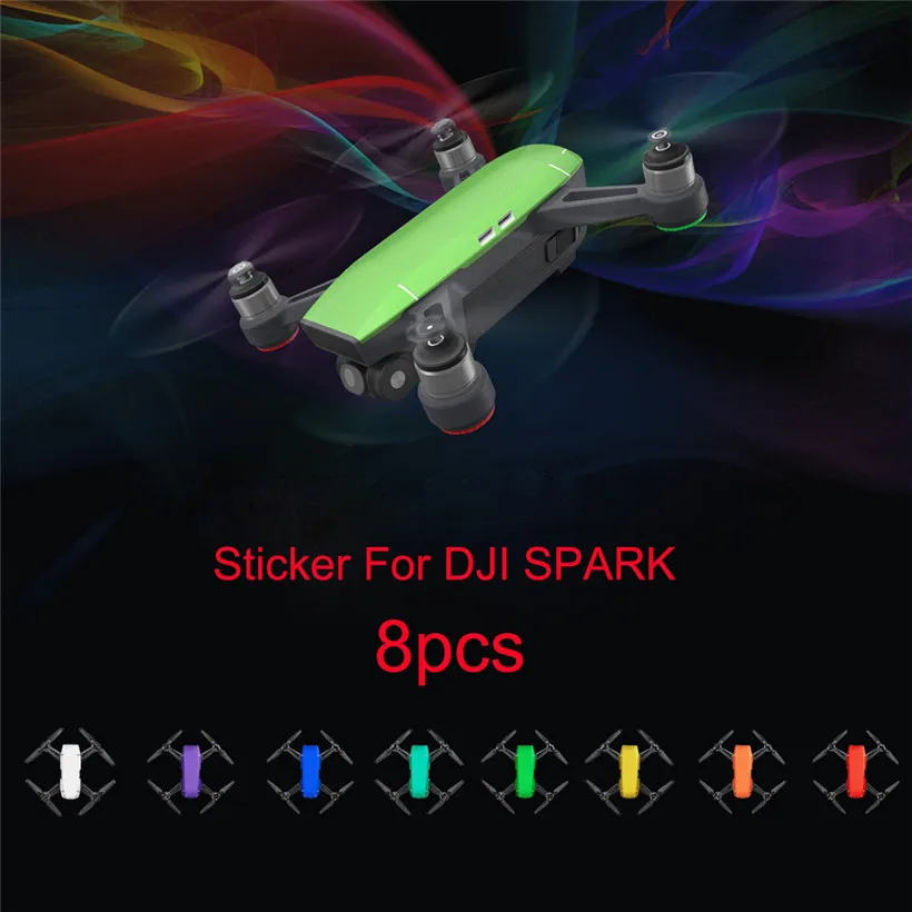 8psc водонепроницаемый наклейка шкуры обертывание стикер тела протектор для DJI Spark Mini Drone Прямая поставка 0620
