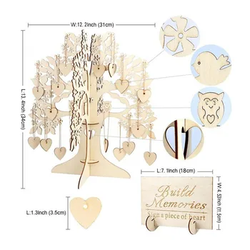 

wood love wish tree guest book wooden tree guest book wedding decoration
