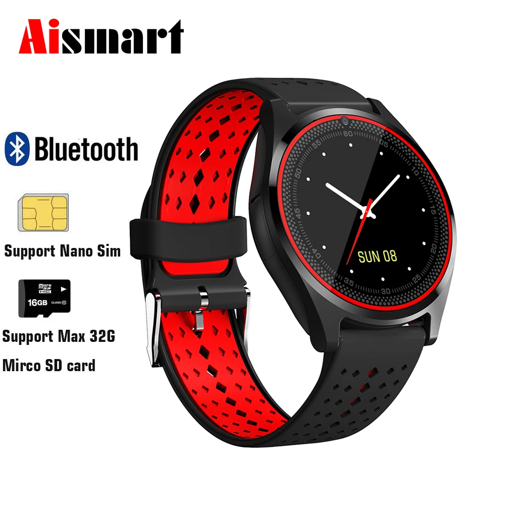 1.22 ''IPS Смарт часы 2 г Android IOS TF/сим-карты смартфон фитнес-трекер сообщение