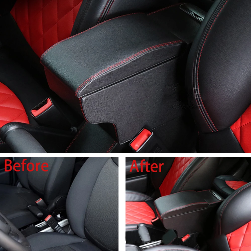 

Car Center Console Armrest Box Container Leather Storage Content Box For MINI Coorper One d JCW F55 F56 R55 R56 R60 Accessories