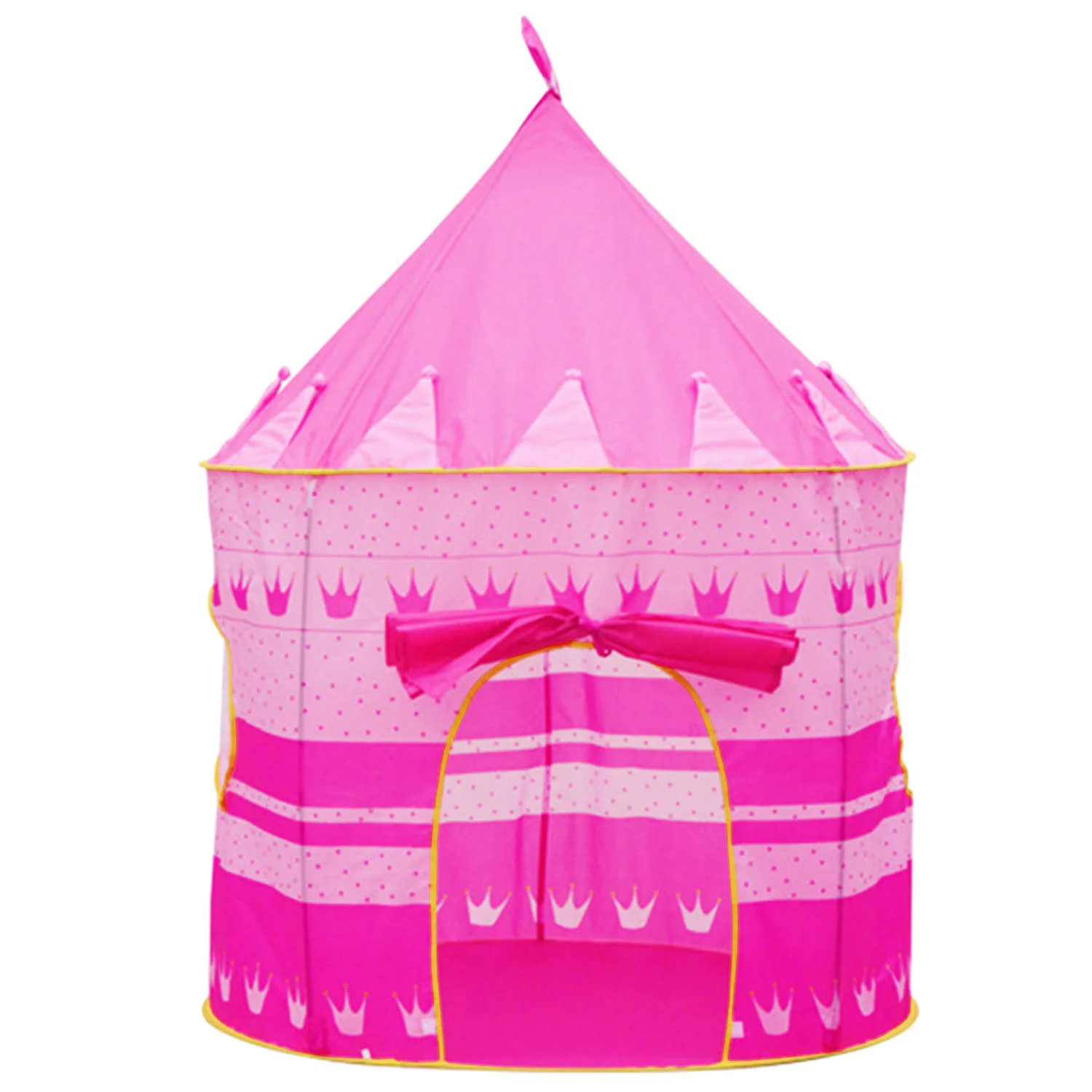 Забавный милый складной всплывающий детский игровой палаточный домик для игр замок с чехлом для переноски для малышей детей Крытый Открытый игрушки - Цвет: Pink